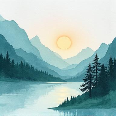 Aquarelle paysage par Sophie