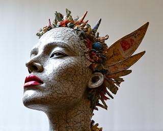 Sculpture en matériaux recyclés
